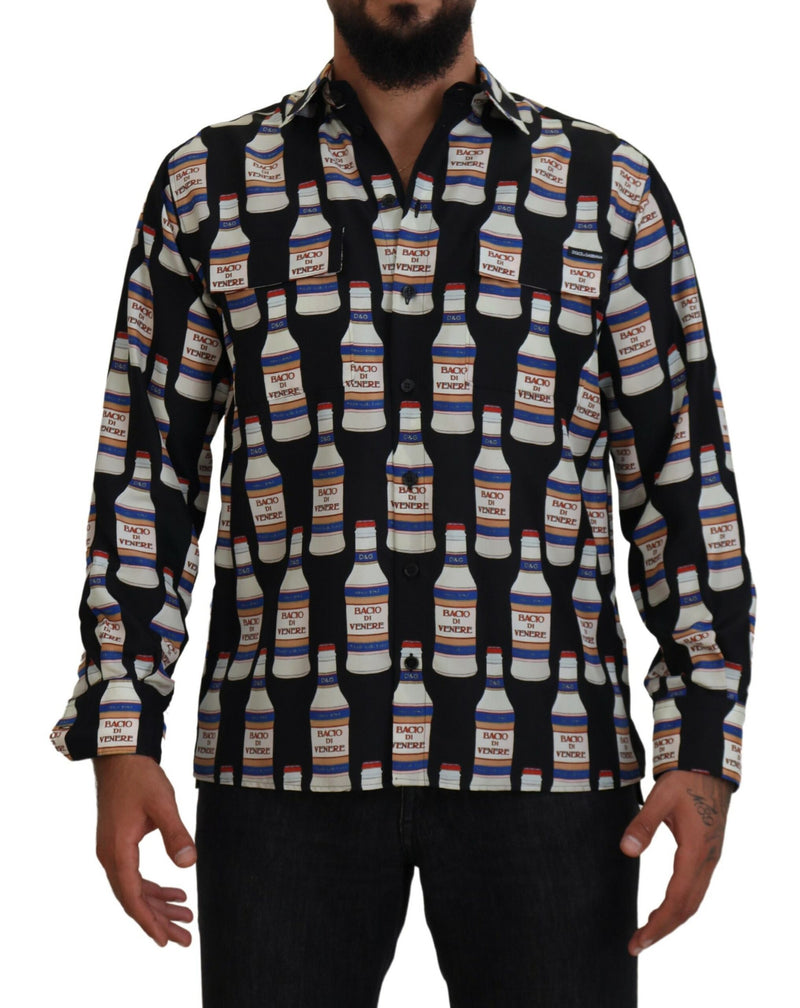 Camisa de manga larga casual de seda elegante de seda