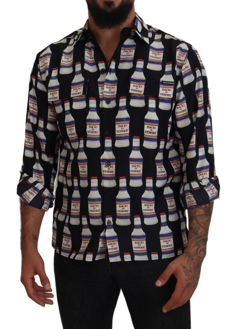 Camisa de manga larga casual de seda elegante de seda