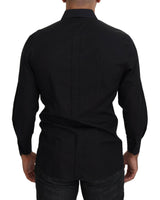 Elegant Black Formal Long Sleeve Shirt