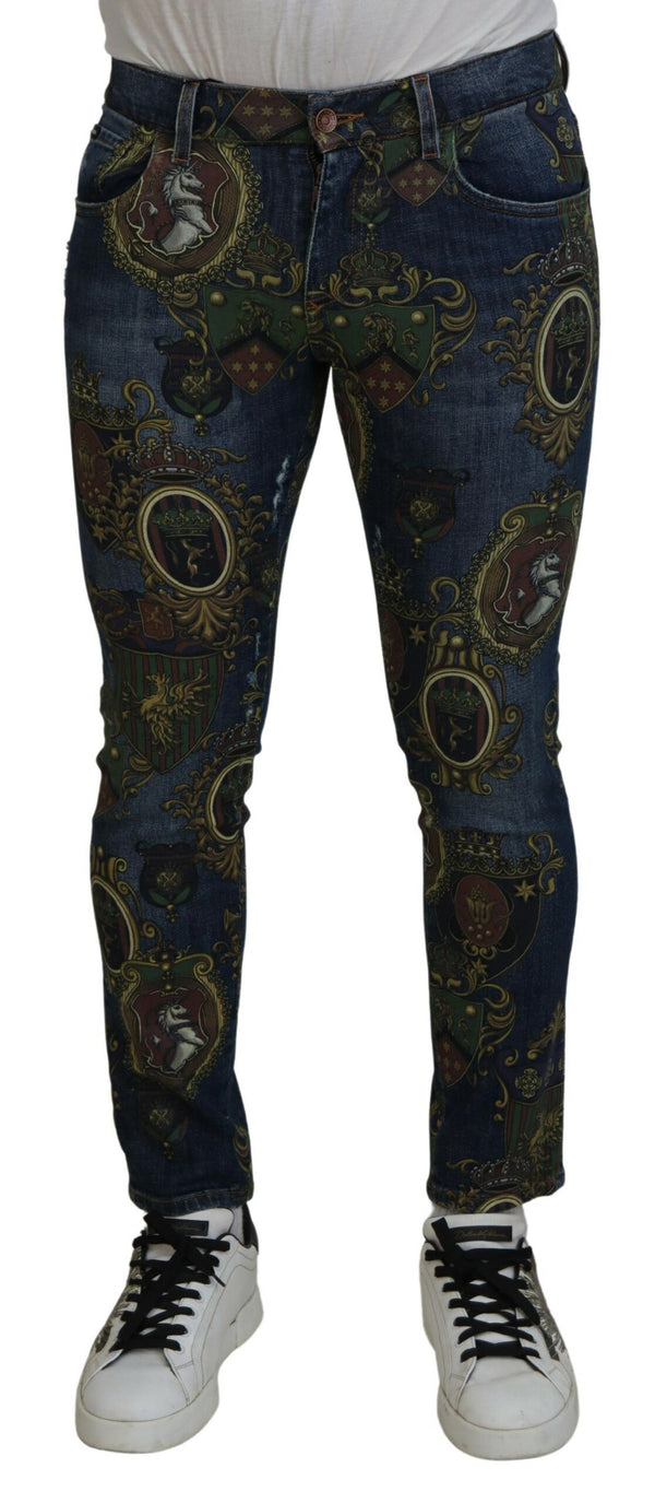 Elegante schlanke blaue Jeans-Jeans