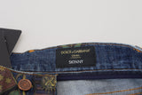 Elegante schlanke blaue Jeans-Jeans