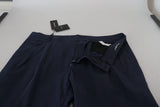 Elegante dunkelblaue Chino -Kleiderhose