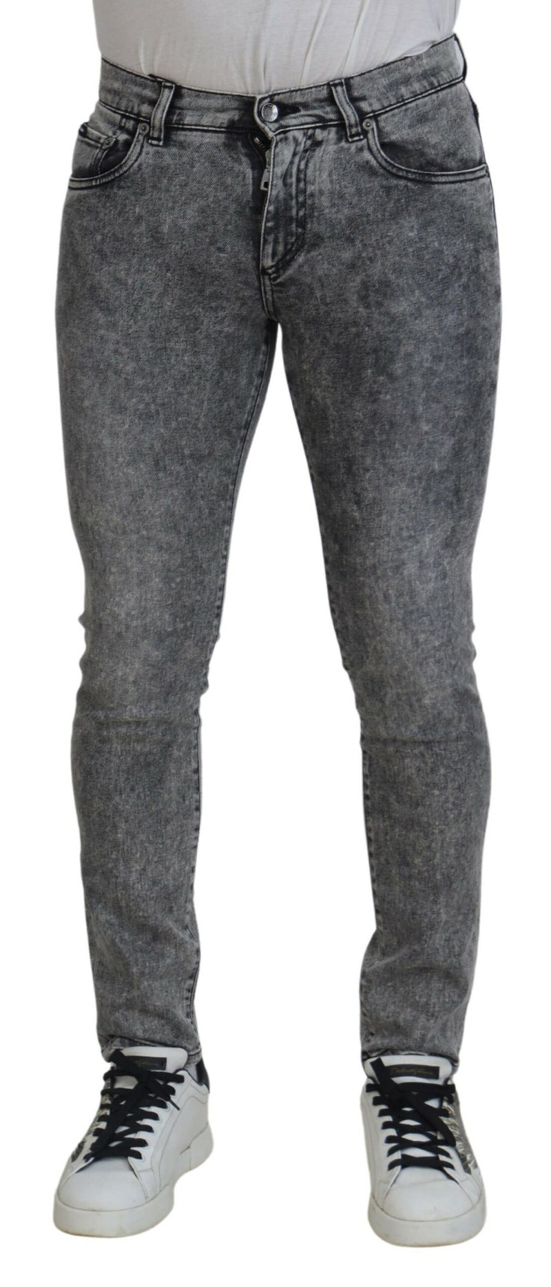 Jean skinny gris élégant