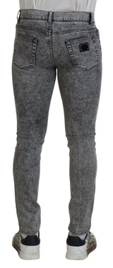 Elegante graue Skinny -Jeans