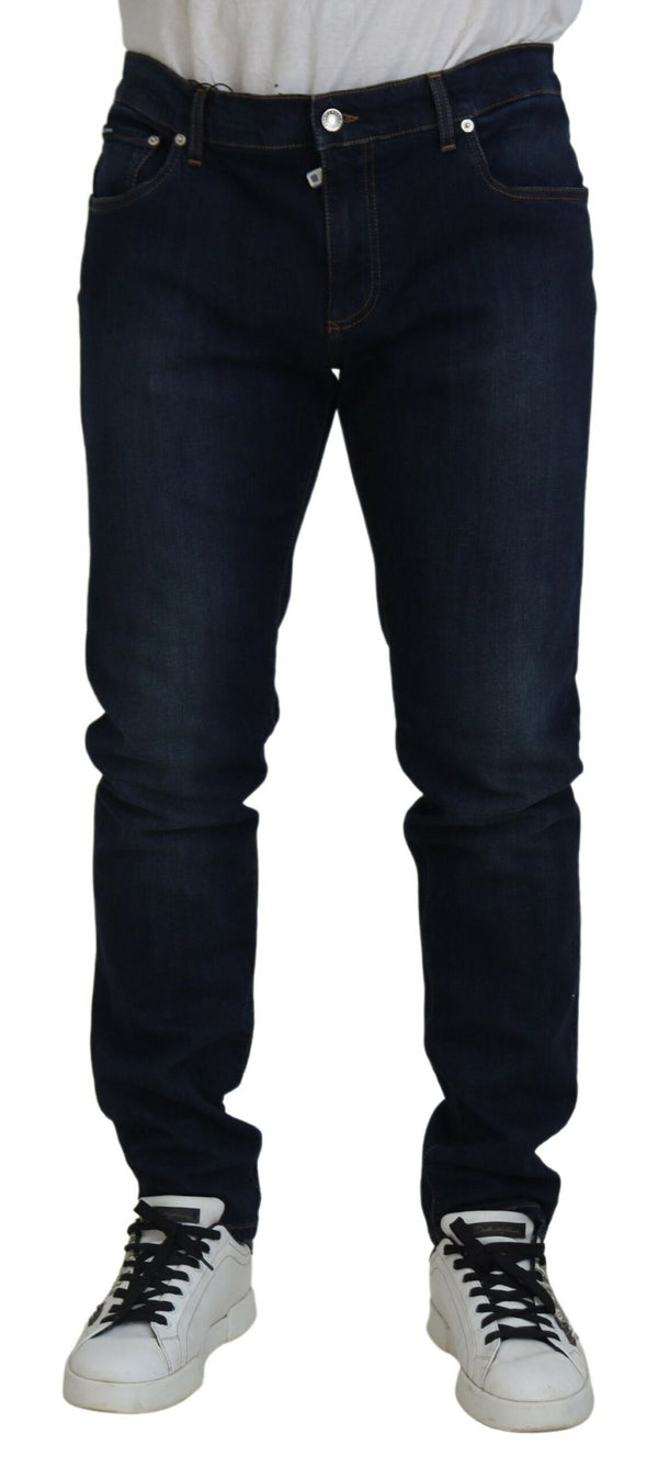 Schlanke Skinny -Jeans in dunkelblau