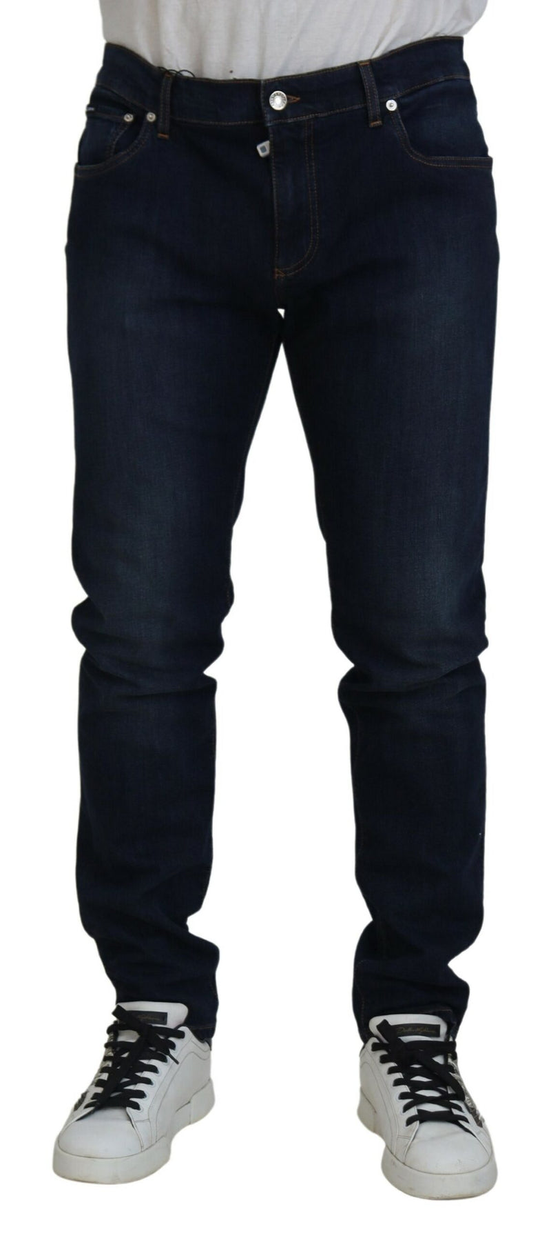 Jeans magri eleganti in blu scuro