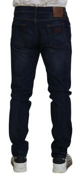 Schlanke Skinny -Jeans in dunkelblau