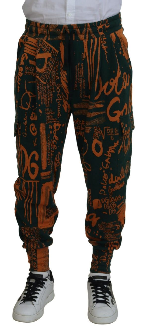 Multicolor Silk Blend Jogger Cargo Pantal