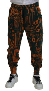 Multicolor Silk Blend Jogger Cargo Pantal