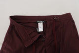 Eleganti pantaloni da jogger di cotone bordeaux