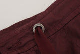 Pantalon de jogger en coton bordeaux élégant