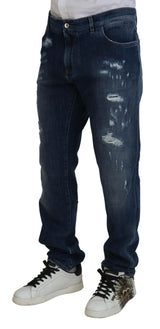 Eleganti jeans blu magri