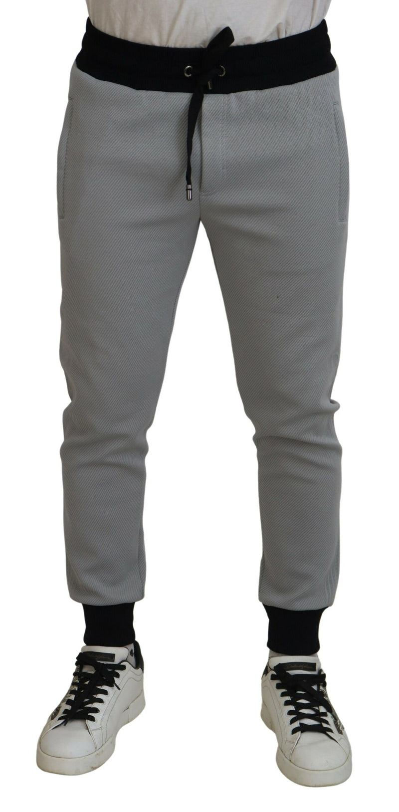 Eleganti pantaloni da jogger grigi