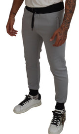 Eleganti pantaloni da jogger grigi