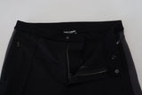 Elegante schwarze Joggerhose in Luxuswollmischung