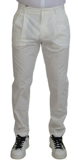 Pantalon chino en coton blanc élégant