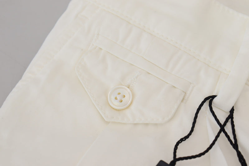 Pantalon chino en coton blanc élégant