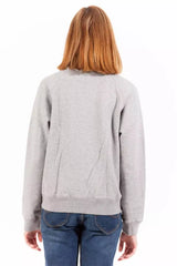 Chic Grey Long Sleeve Reißverschluss Sweatshirt