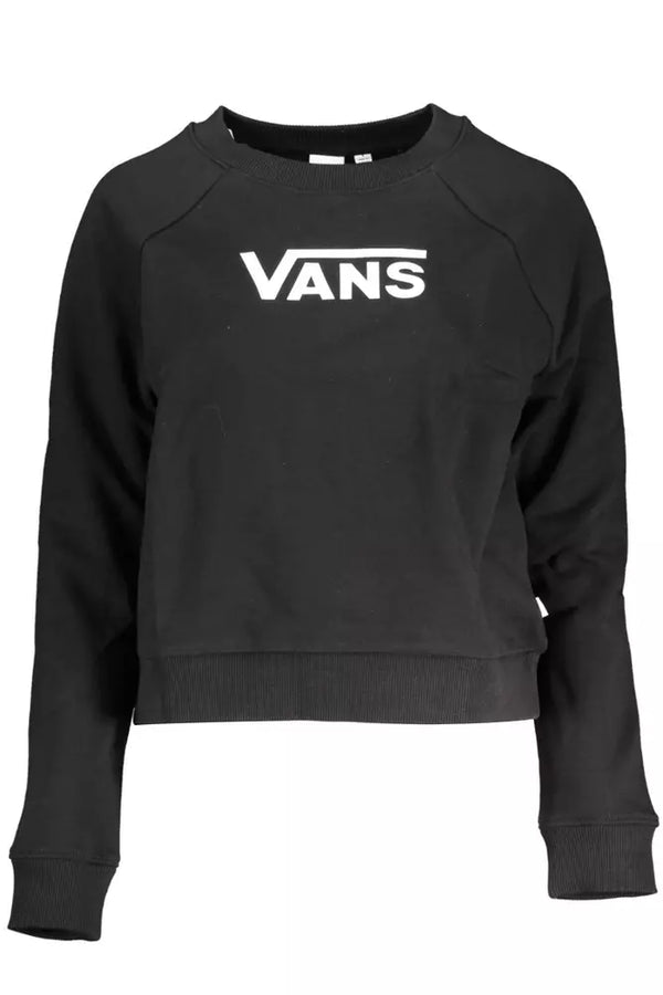 Sweat-shirt en coton noir élégant avec imprimé logo