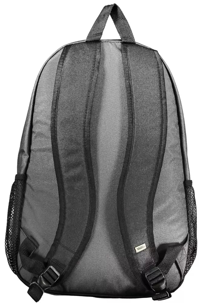 Versatile Gray Urban Backpack with Logo Detail