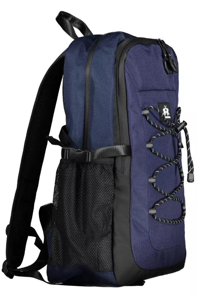 Eleganter blauer Kontrastdetail Rucksack