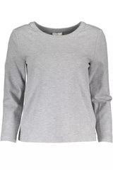 Chic Gray Side-Zip Speatshirt με μείγμα ελαστάν