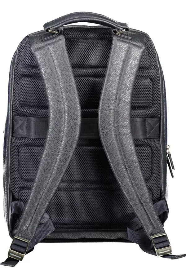 Eleganter blauer Rucksack mit gemischtem Material