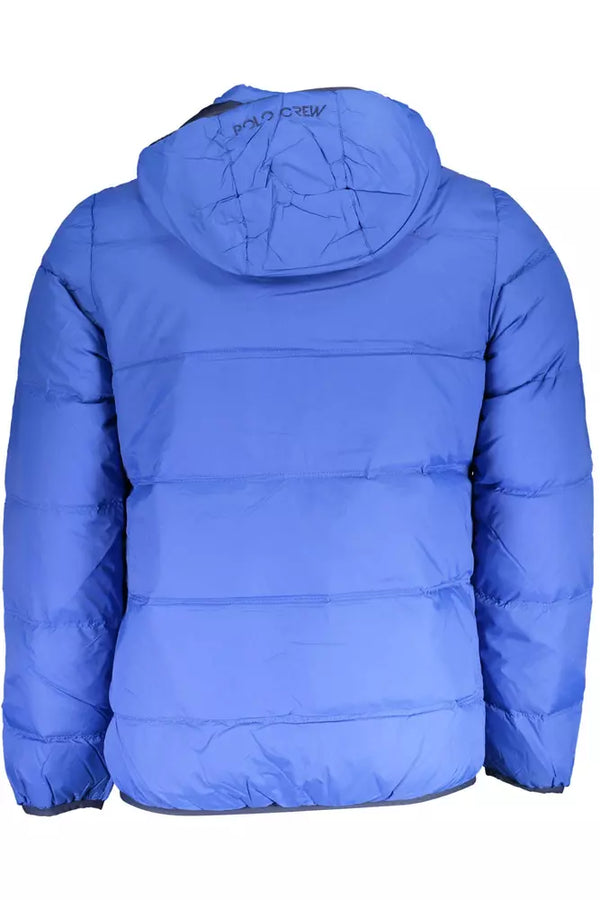 Chaqueta azul de élite con capucha desmontable