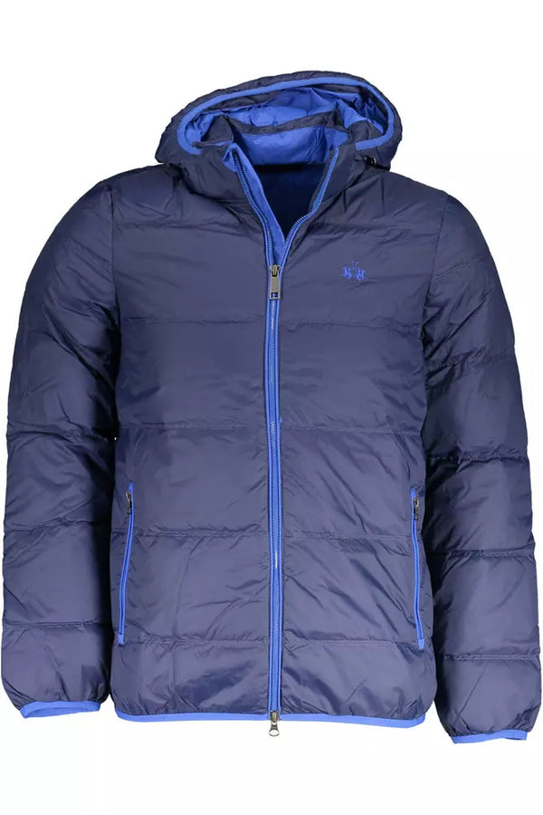 Veste de capuche détachable élégante en bleu