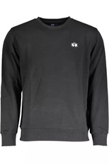 Eleganter schwarzer Crew Neck bestickter Pullover