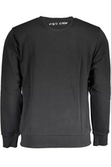 Eleganter schwarzer Crew Neck bestickter Pullover