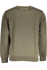 Elegant Crew Neck Sweatshirt with Contrast Detailing