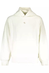 Elegant White Hooded Sweatshirt with Logo