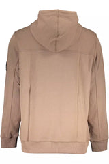 Elegant Long-Sleeved Hooded Sweatshirt in Brown