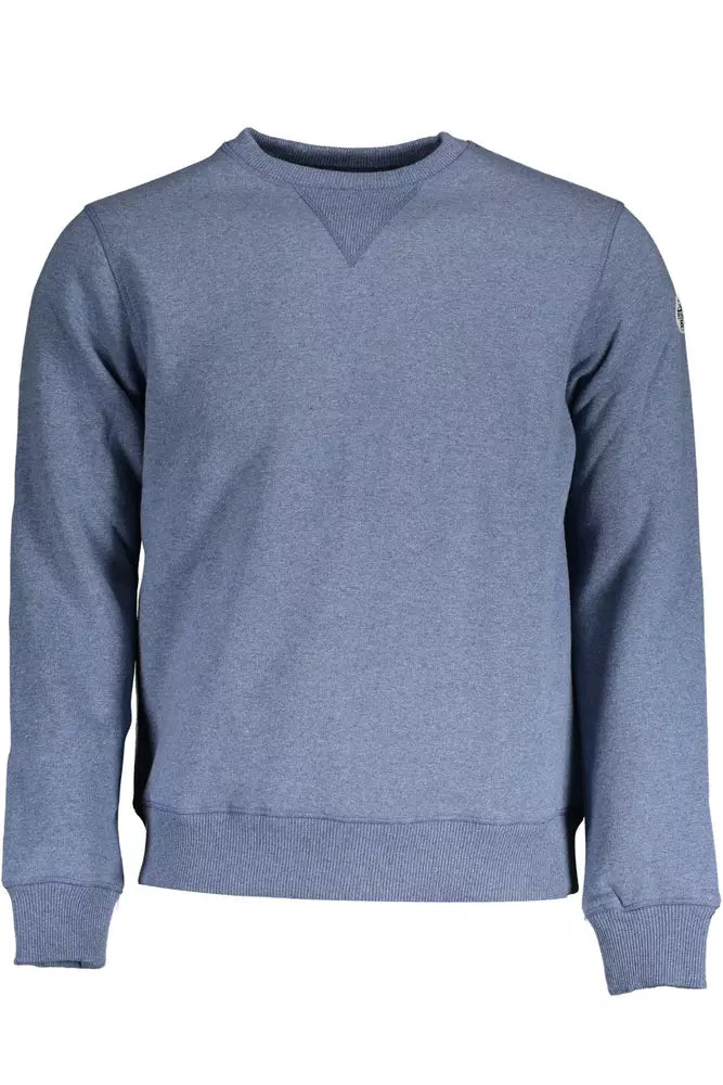 Elegantes blaues rundes Nacken -Sweatshirt