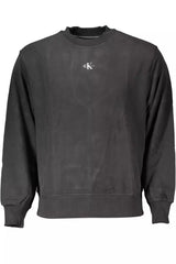 Sleek Black Cotton Sweatshirt with Iconic Logo