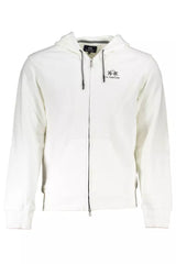 Classic White Zip-Up Hooded Sweatshirt