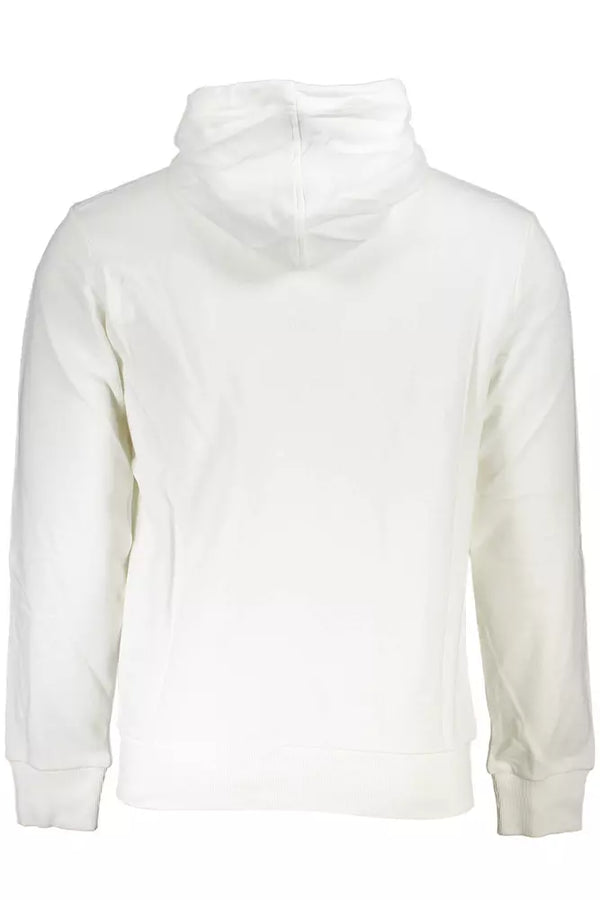 Sudadera con capucha clásica de cremallera blanca