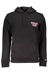 Sleek Cotton Hooded Sweatshirt with Logo Print