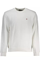 Knusprig weiß gestickte Crew Neck Sweatshirt