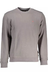 Chic Grey Crew Neck Logo Sweathirt