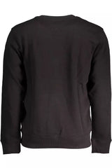 Sleek Black Cotton Sweatshirt