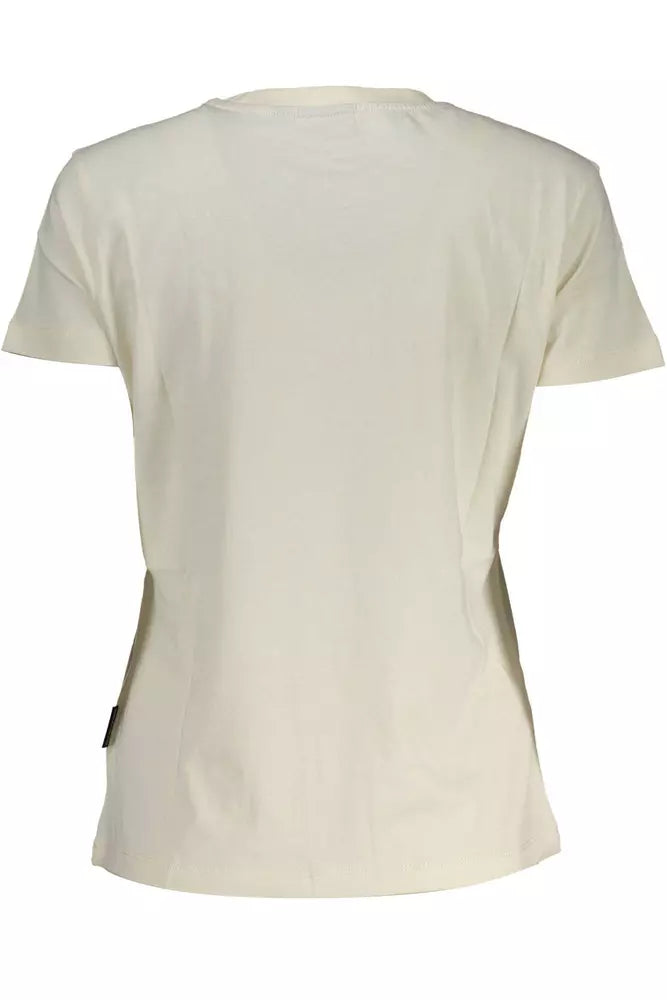 Chic White Logo T -Shirt mit einzigartigem Druck