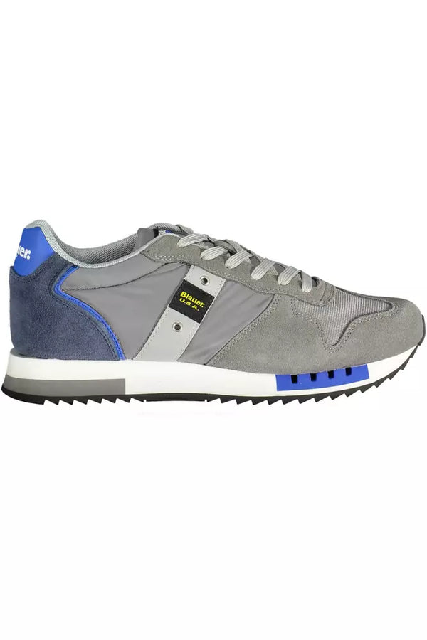 Eleganti sneaker sportive grigie con accenti contrastanti