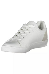 Elegant White Lace-Up Sports Sneakers