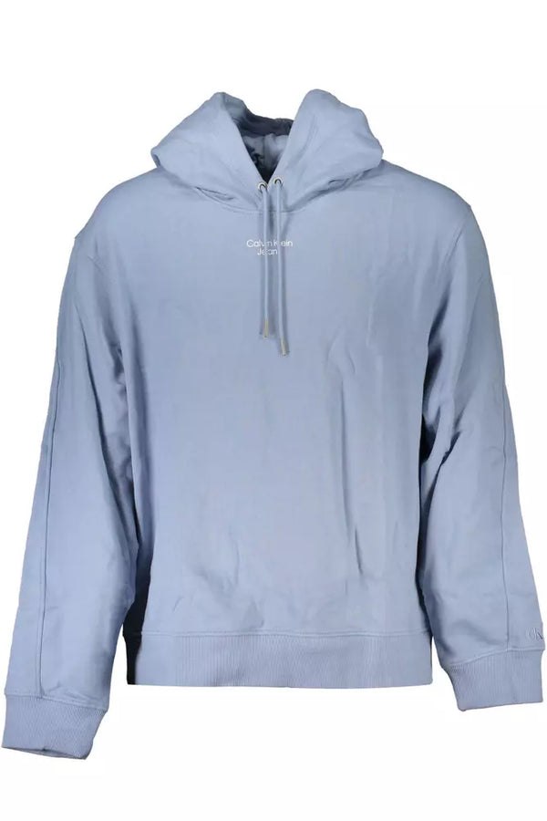 Light Blue Cotton Hooded Sweatshirt