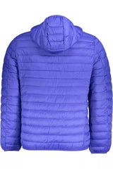 Veste à capuche en polyamide bleu élégant