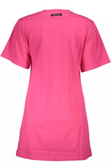 TEE de algodón rosa elegante con estampado exclusivo