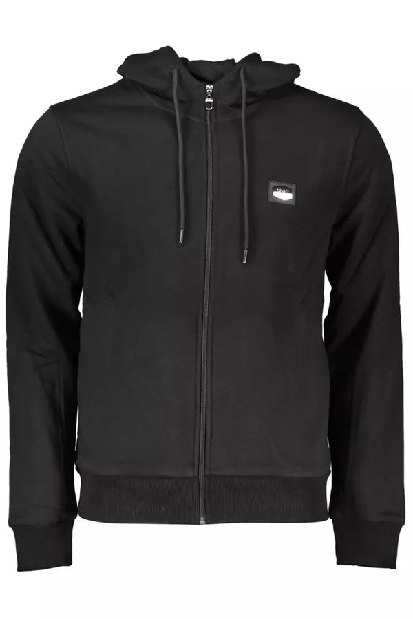 Sweat zip à capuche noir élégant