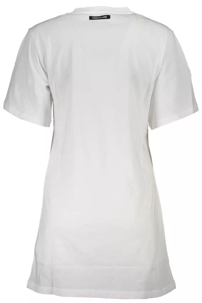 T-shirt en coton blanc élégant avec imprimé emblématique